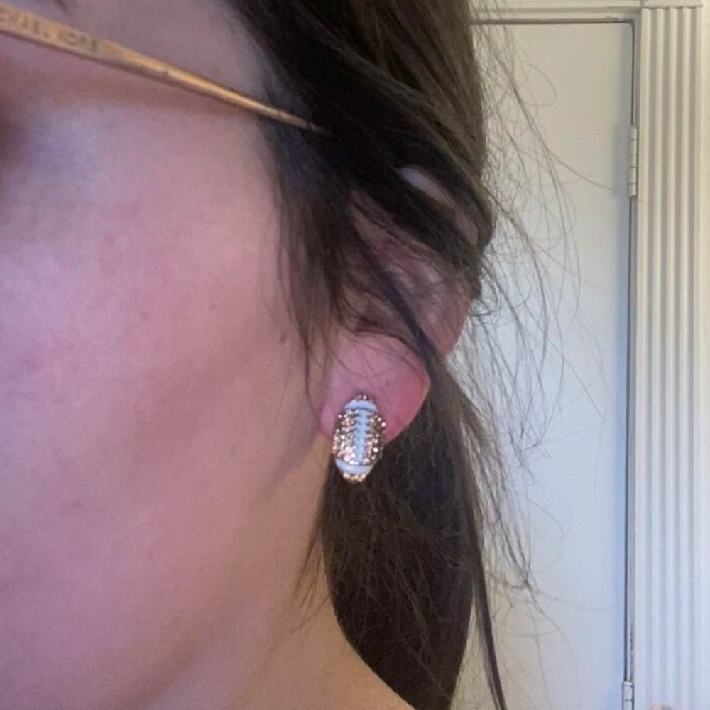 🏈 Football Rhinestone Earrings 🏈 - Picture 2 of 4